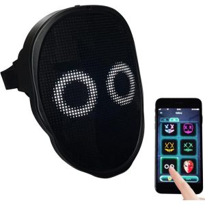 Customizable LED Mask - Gesture Control & Bluetooth Connectivity