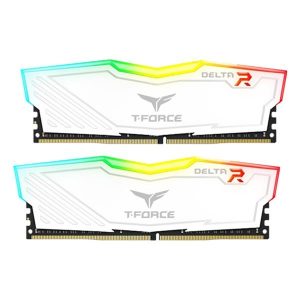 TeamGroup T-Force Delta RGB 16GB (8GBx2) DDR4 3200MHz CL16 Desktop Ram (White)