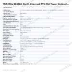 FRACTAL DESIGN North Charcoal ATX Mid Tower Cabinet (Black)