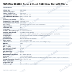 FRACTAL DESIGN Focus 2 Mesh RGB Clear Tint ATX Mid Tower Cabinet (Black)