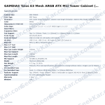 GAMDIAS Talos E3 Mesh ARGB ATX Mid Tower Cabinet (White)