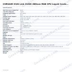 CORSAIR ICUE Link H150i 360mm RGB CPU Liquid Cooler (Black)