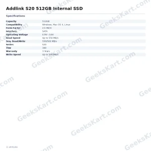 Addlink S20 512GB Internal SSD