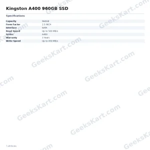 Kingston A400 960GB SSD