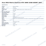Asus ROG Matrix Platinum RTX 5090 32GB GDDR7 30th Anniversary Edition Graphics Card