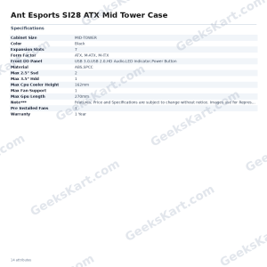 Ant Esports SI28 ATX Mid Tower Case