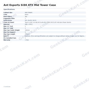 Ant Esports SI30 ATX Mid Tower Case