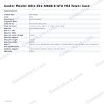 Cooler Master Elite 502 ARGB E-ATX Mid Tower Case