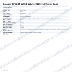 Cougar CFV235 ARGB White CEB Mid Tower Case