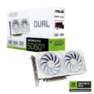 ASUS Dual GeForce RTX 5060 Ti OC 16GB White Edition NVIDIA Graphic Card