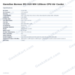 Gamdias Boreas M2-510 WH 120mm CPU Air Cooler