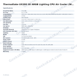 Thermaltake UX200 SE ARGB Lighting CPU Air Cooler (White)