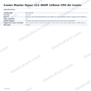 Cooler Master Hyper 212 3DHP 120mm CPU Air Cooler