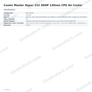 Cooler Master Hyper 212 3DHP 120mm CPU Air Cooler