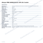 Alseye M90 ARGB 92mm CPU Air Cooler