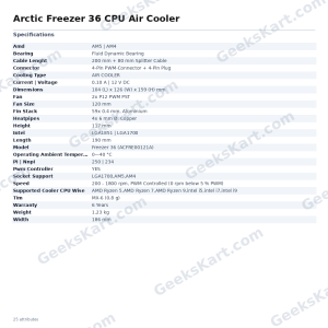 Arctic Freezer 36 CPU Air Cooler
