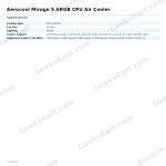 Aerocool Mirage 5 ARGB CPU Air Cooler