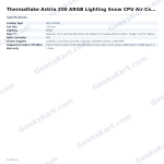 Thermaltake Astria 200 ARGB Lighting Snow CPU Air Cooler