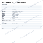 Arctic Freezer 36 CO CPU Air Cooler