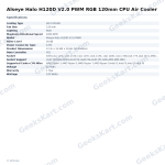 Alseye Halo H120D V2.0 PWM RGB 120mm CPU Air Cooler