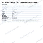 Ant Esports ICE-240 ARGB 240mm CPU Liquid Cooler