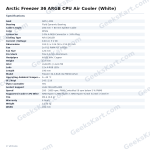Arctic Freezer 36 ARGB CPU Air Cooler (White)