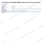 Ant Esports V8 Digital ARGB 120mm Dual Tower CPU Air Cooler with Temperature Display