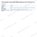 Thermaltake Astria 600 ARGB Lighting Snow CPU Air Cooler