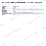 Ant Esports ICEStorm-360 ARGB CPU Liquid Cooler with Temperature Display
