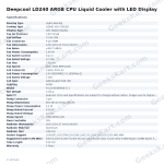 Deepcool LD240 ARGB CPU Liquid Cooler with LED Display