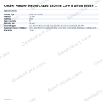 Cooler Master MasterLiquid 240mm Core II ARGB White CPU Liquid Cooler