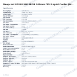Deepcool LD240 WH ARGB 240mm CPU Liquid Cooler (White)