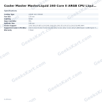 Cooler Master MasterLiquid 240 Core II ARGB CPU Liquid Cooler