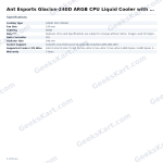 Ant Esports Glacius-240D ARGB CPU Liquid Cooler with LCD Display