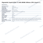 Xigmatek Liquid Killer X 240 ARGB 240mm CPU Liquid Cooler (Black)