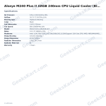 Alseye M240 Plus II ARGB 240mm CPU Liquid Cooler (Black)