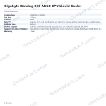 Gigabyte Gaming 360 ARGB CPU Liquid Cooler
