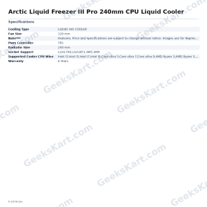 Arctic Liquid Freezer III Pro 240mm CPU Liquid Cooler