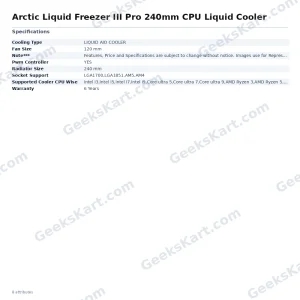 Arctic Liquid Freezer III Pro 240mm CPU Liquid Cooler