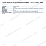 Cooler Master MasterLiquid Core NEX 360mm ARGB White CPU Liquid Cooler
