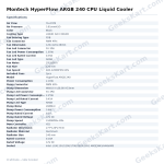 Montech HyperFlow ARGB 240 CPU Liquid Cooler