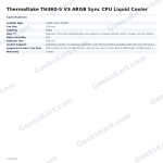 Thermaltake TH360-S V3 ARGB Sync CPU Liquid Cooler