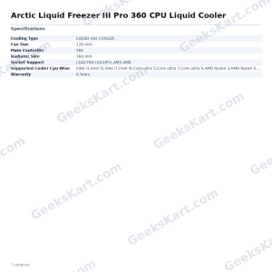 Arctic Liquid Freezer III Pro 360 CPU Liquid Cooler