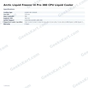 Arctic Liquid Freezer III Pro 360 CPU Liquid Cooler