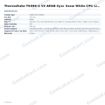Thermaltake TH360-S V3 ARGB Sync Snow White CPU Liquid Cooler