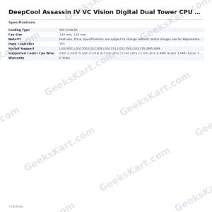 DeepCool Assassin IV VC Vision Digital Dual Tower CPU Air Cooler