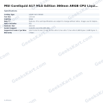 MSI Coreliquid A17 MLG Edition 360mm ARGB CPU Liquid Cooler