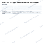 Dawg L360 AIO ARGB 360mm White CPU Liquid Cooler