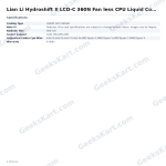 Lian Li Hydroshift II LCD-C 360N Fan less CPU Liquid Cooler