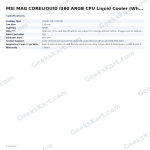 MSI MAG CORELIQUID I360 ARGB CPU Liquid Cooler (White)